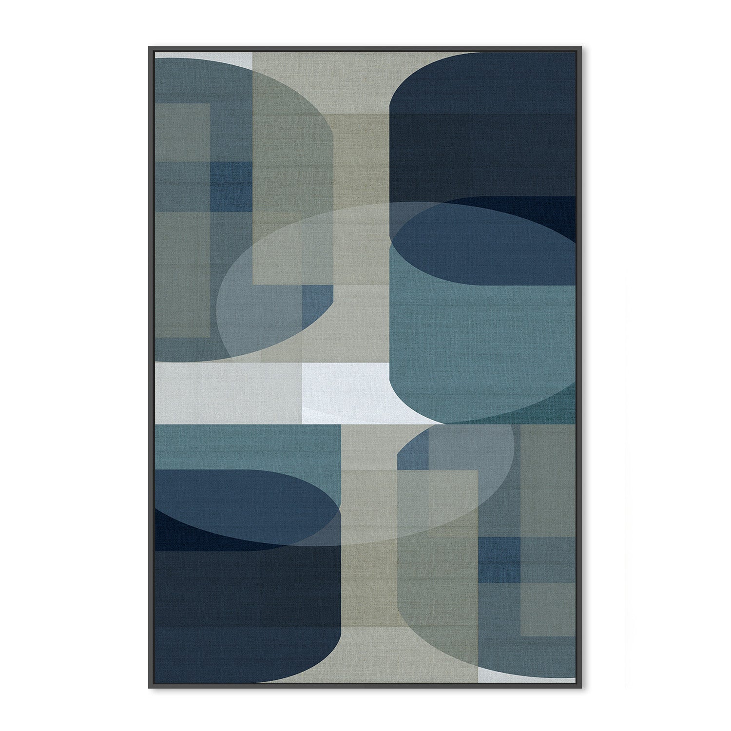 wall-art-print-canvas-poster-framed-Woven Blue Layers, Style E-3