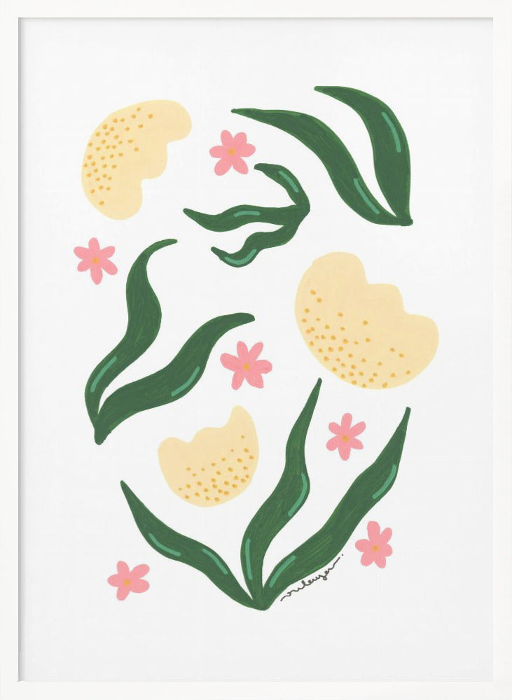 wall-art-print-canvas-poster-framed-Yellow Bells , By Oulaya Kebbaj-5