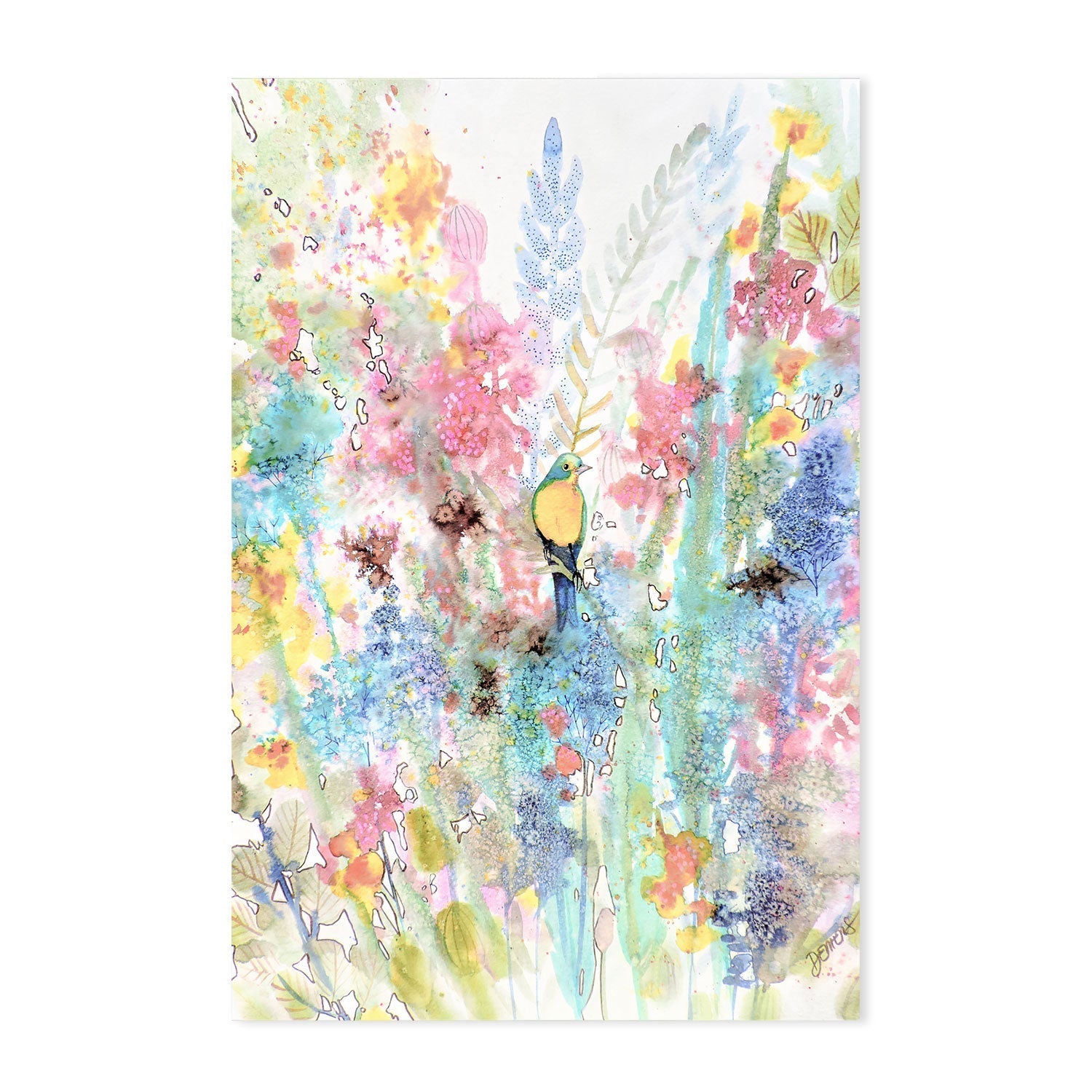 wall-art-print-canvas-poster-framed-Yellow Bird, Style B , By Sylvie Demers-GIOIA-WALL-ART