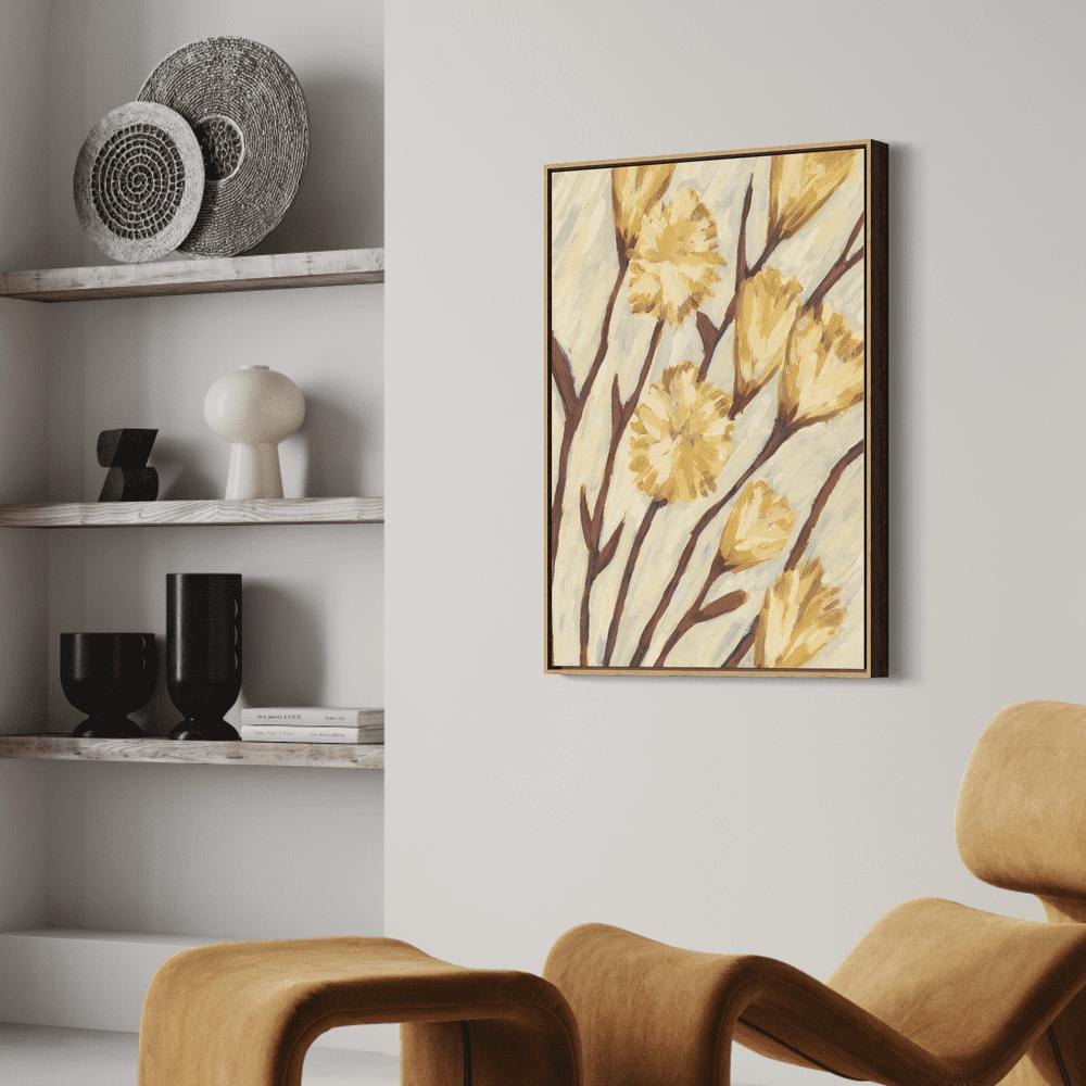 wall-art-print-canvas-poster-framed-Yellow Blossoms-by-Emily Wood-Gioia Wall Art