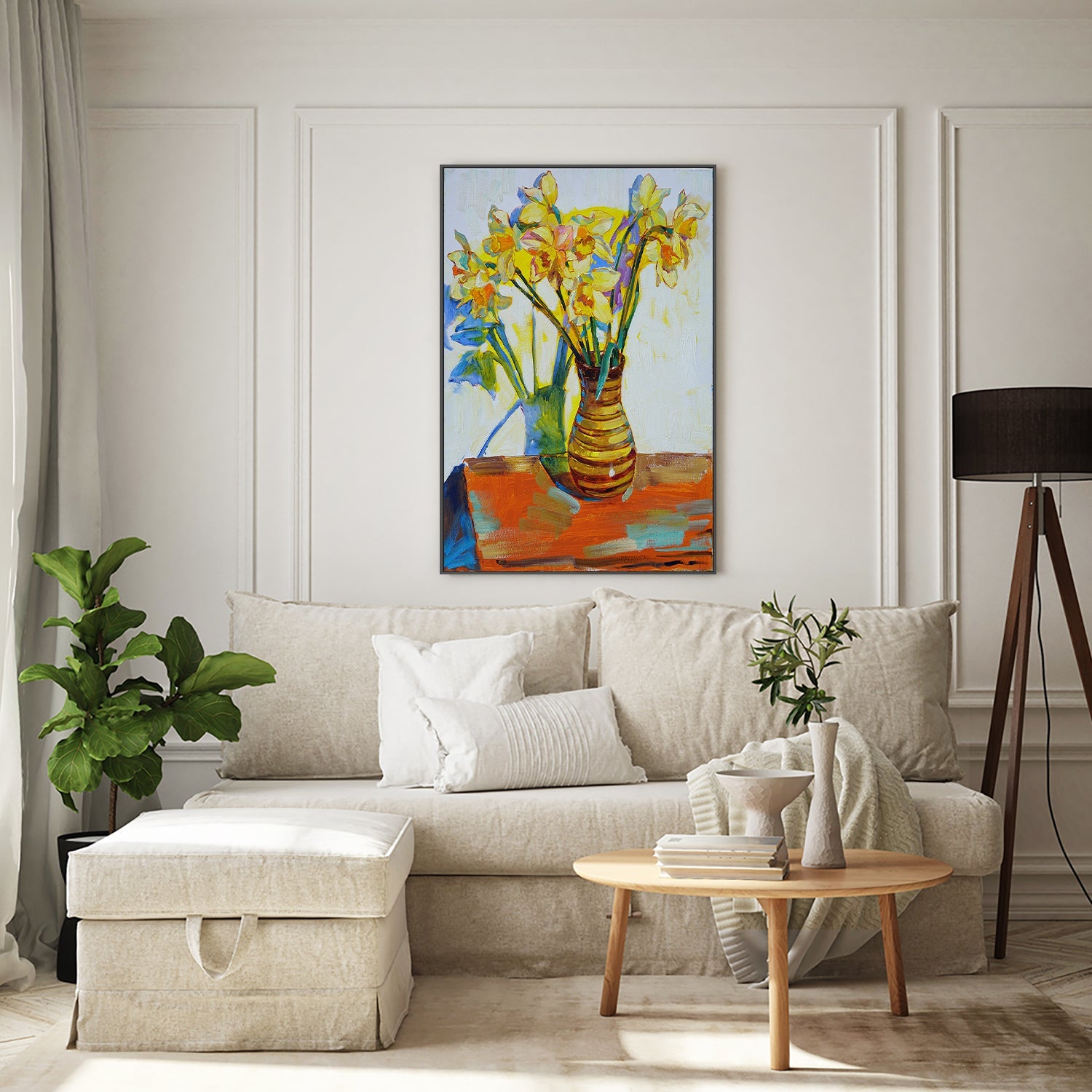 wall-art-print-canvas-poster-framed-Yellow daffodils-7