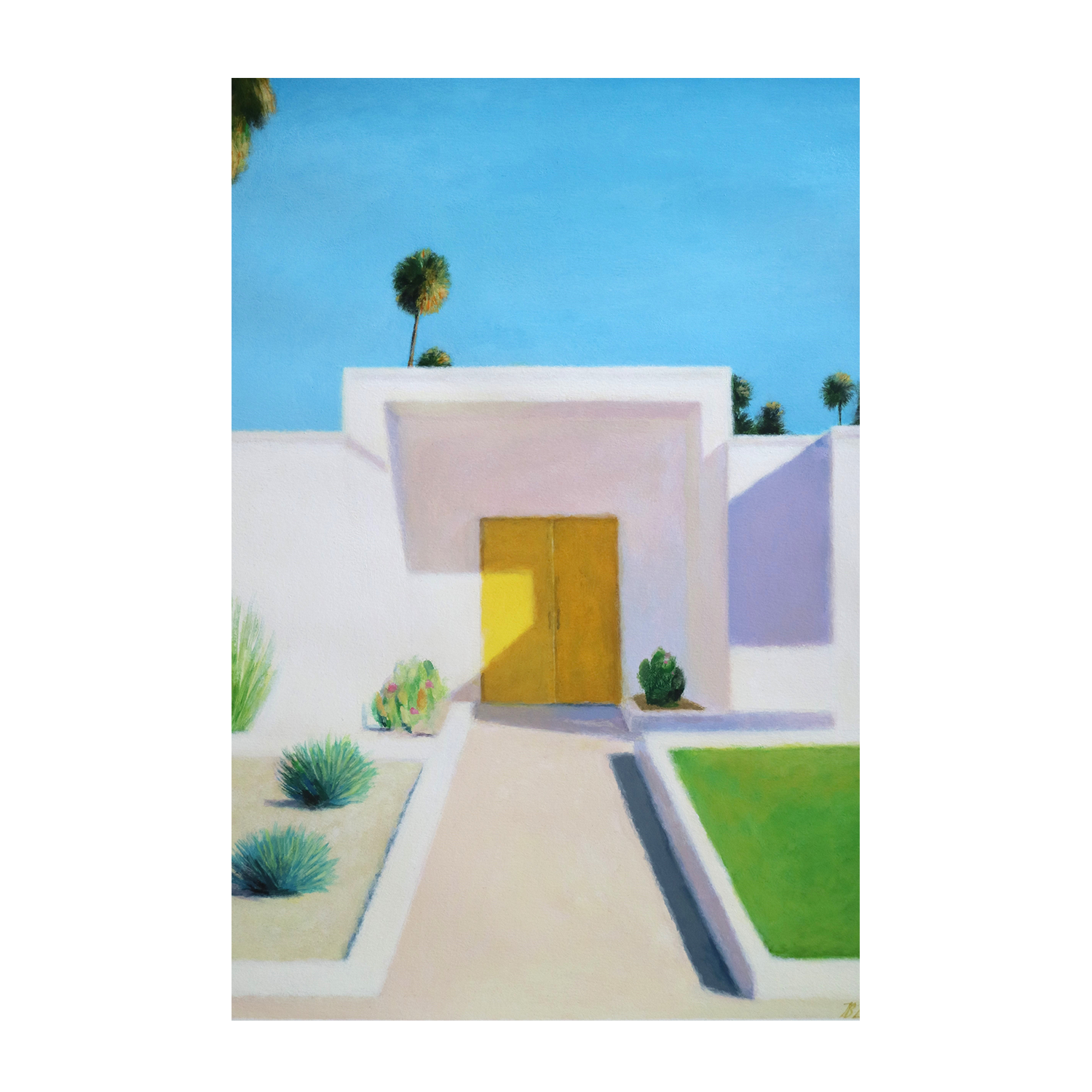 wall-art-print-canvas-poster-framed-Yellow Door , By Ieva Baklane-1