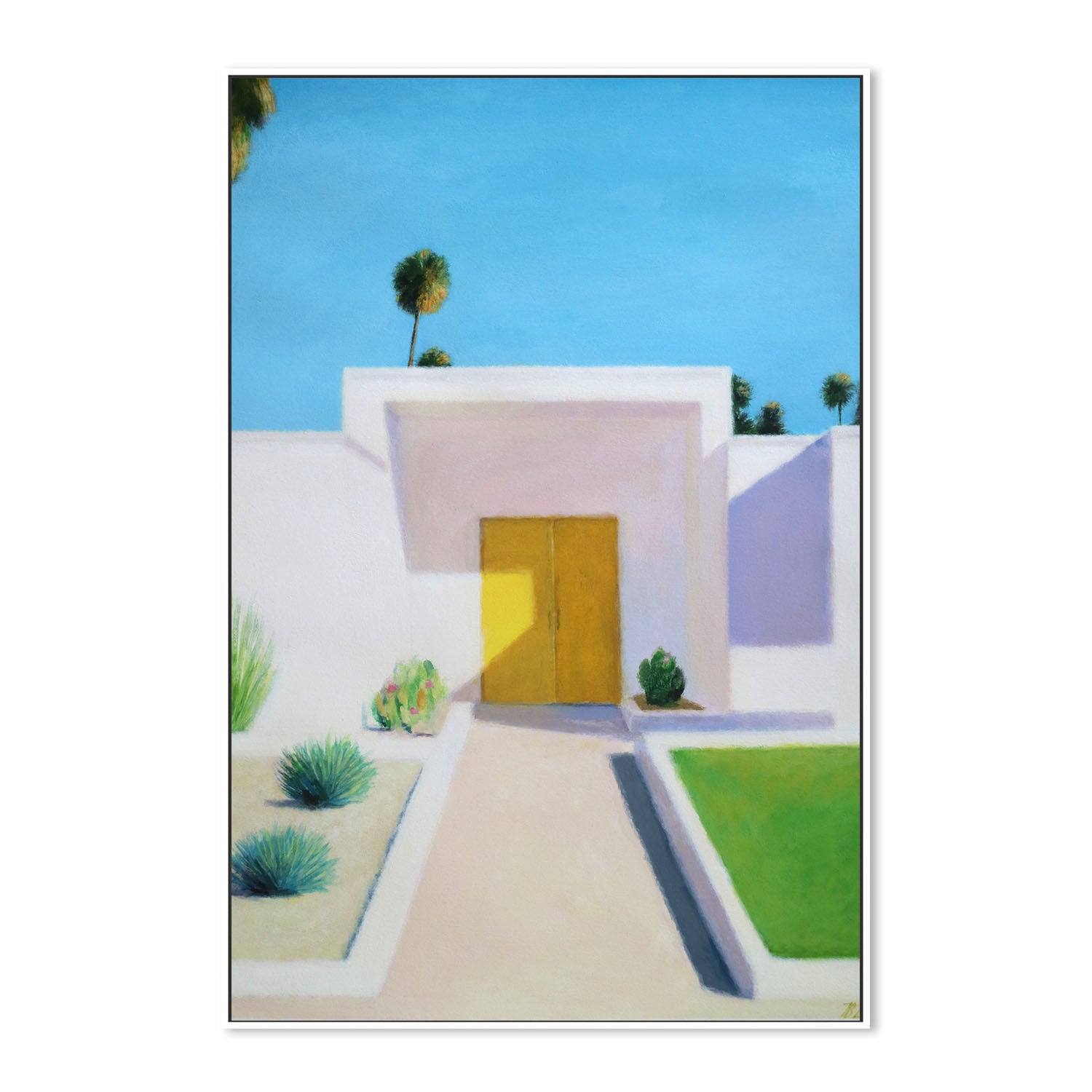 wall-art-print-canvas-poster-framed-Yellow Door , By Ieva Baklane-5