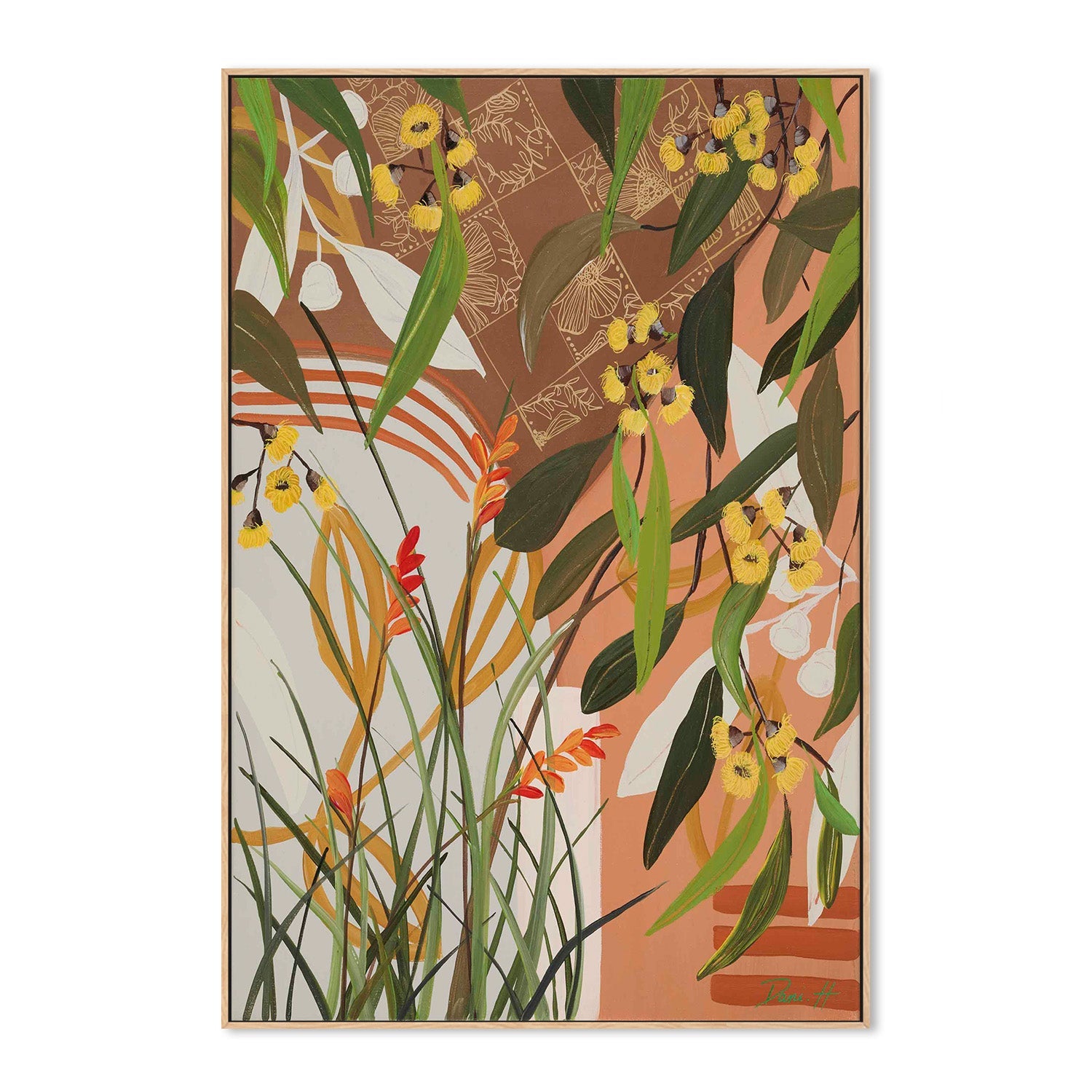 wall-art-print-canvas-poster-framed-Yellow Gums-4
