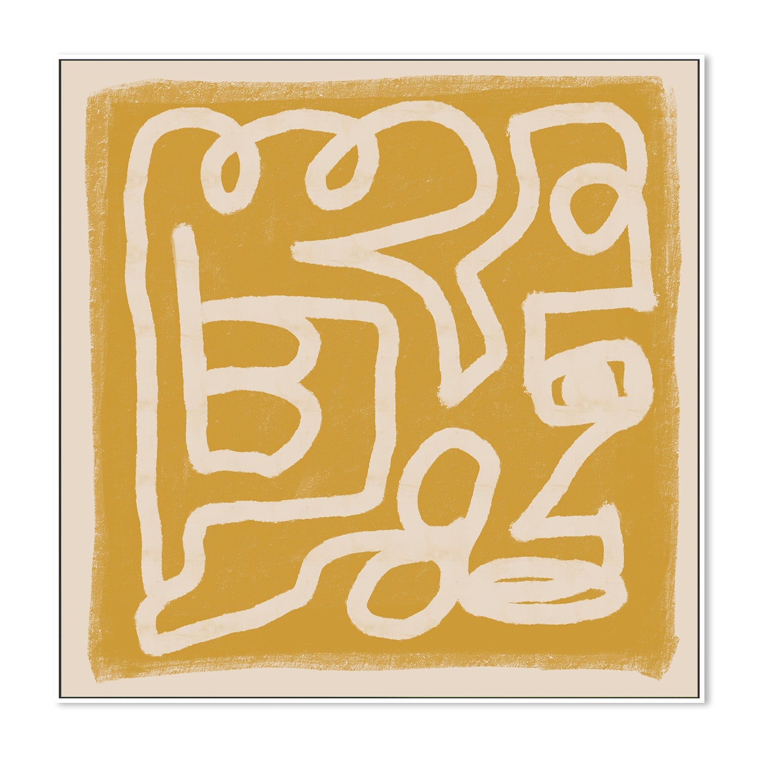 wall-art-print-canvas-poster-framed-Yellow Scribble , By Sharyn Bursic-5