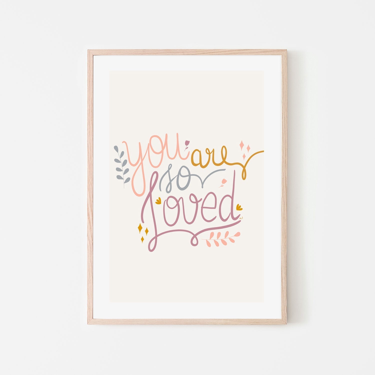 wall-art-print-canvas-poster-framed-You Are So Loved, Style B , By Menina Lisboa-6
