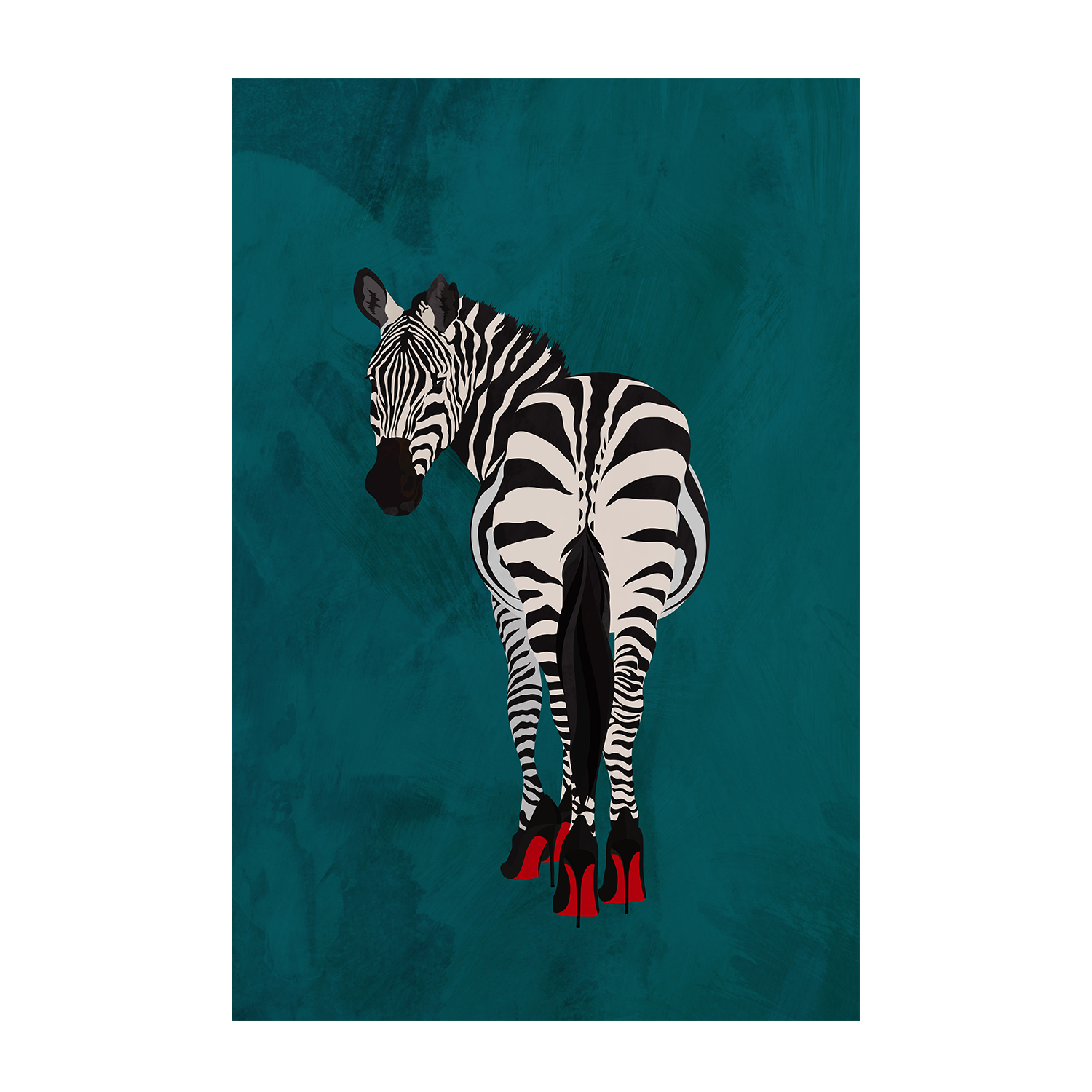 wall-art-print-canvas-poster-framed-Zebra In Heels , By Sarah Manovski-1