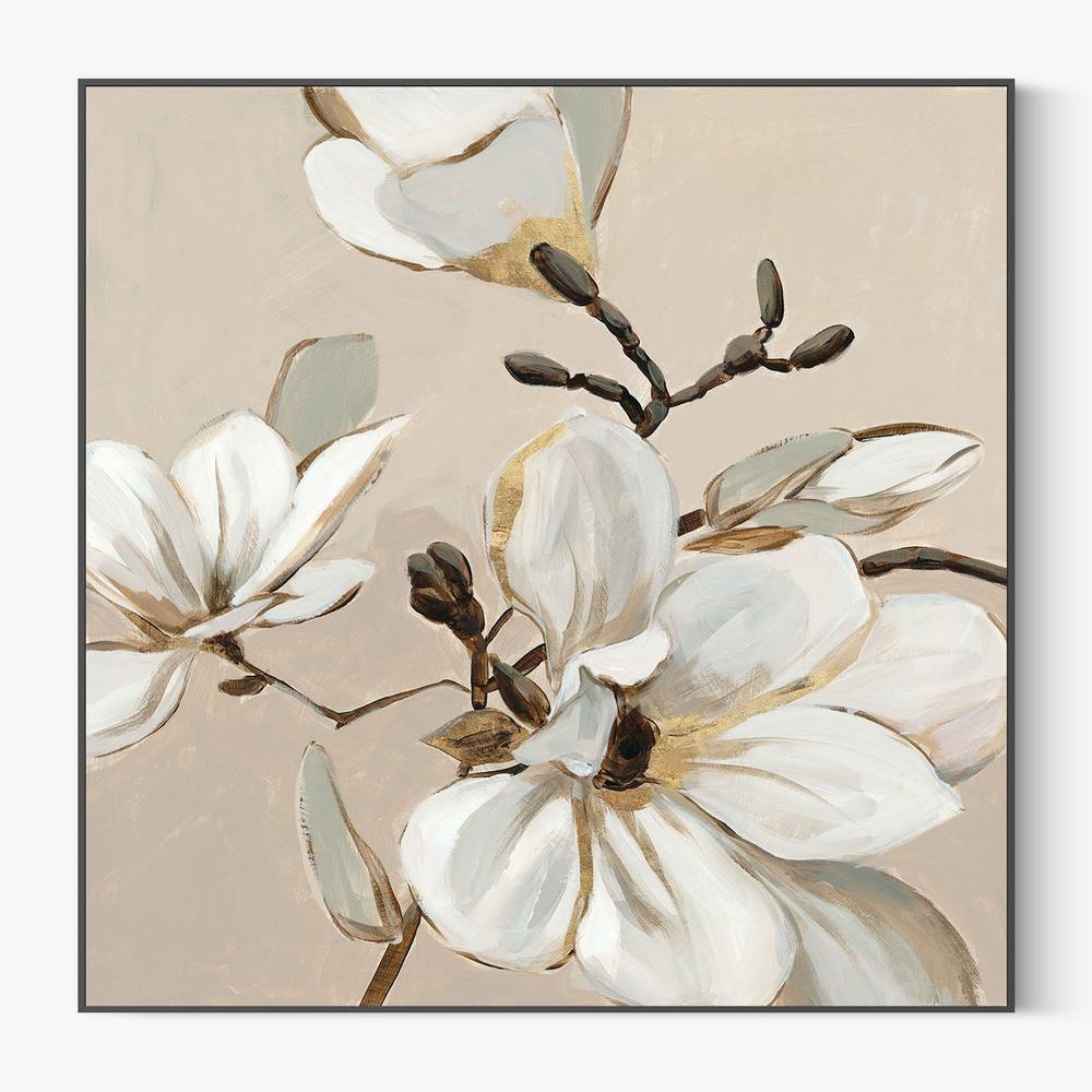 White Magnolia Branch, Style A-by-Jacob Q-wall-art-print-canvas-poster-framed-Gioia