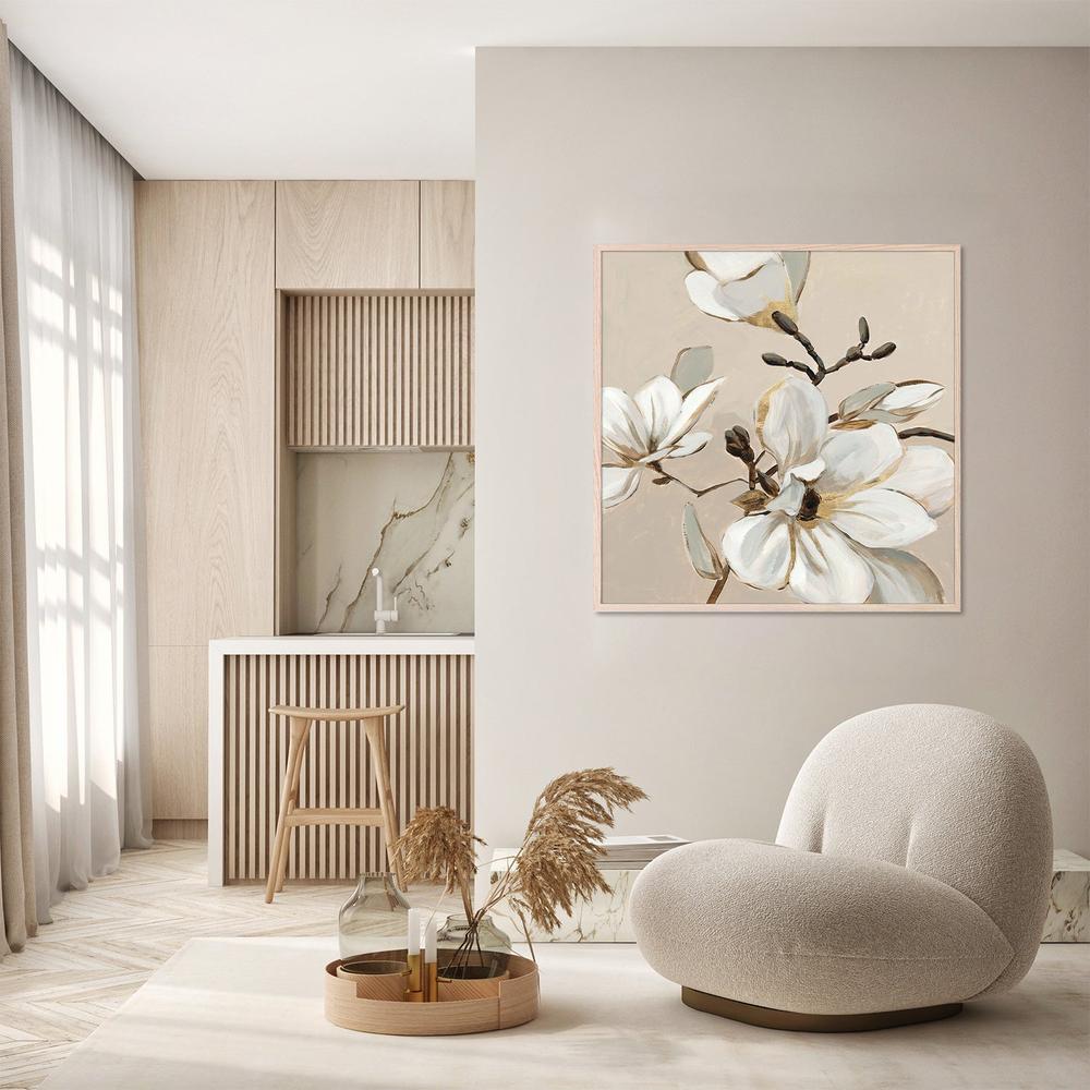 White Magnolia Branch, Style A-by-Jacob Q-wall-art-print-canvas-poster-framed-Gioia