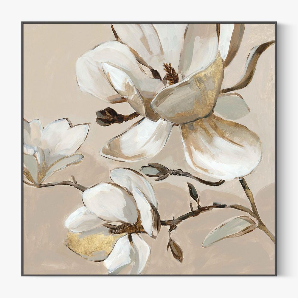 White Magnolia Branch , Style B-by-Jacob Q-wall-art-print-canvas-poster-framed-Gioia