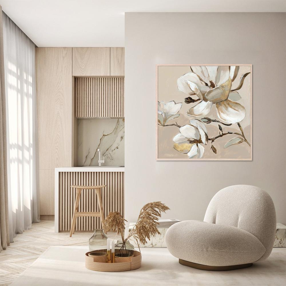 White Magnolia Branch , Style B-by-Jacob Q-wall-art-print-canvas-poster-framed-Gioia