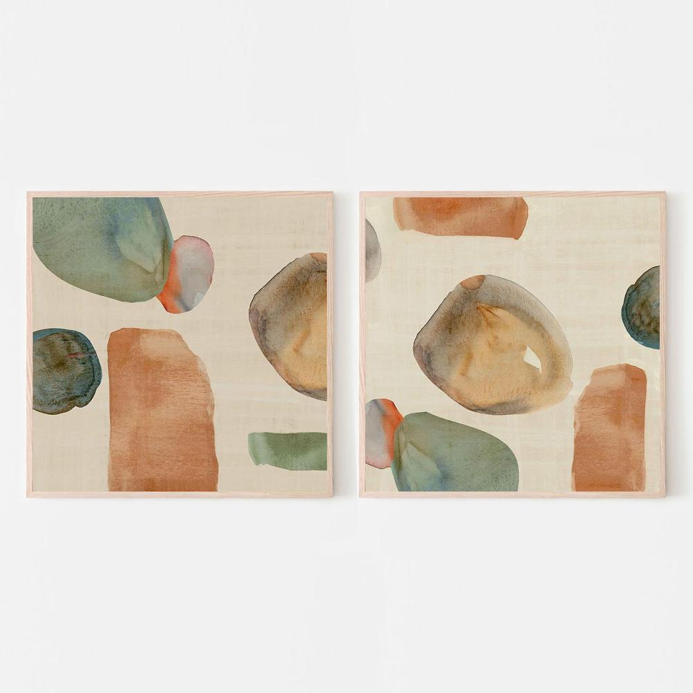 Wicker Terracotta, Style A & B , Set Of 2-by-Jacob Q-wall-art-print-canvas-poster-framed-Gioia