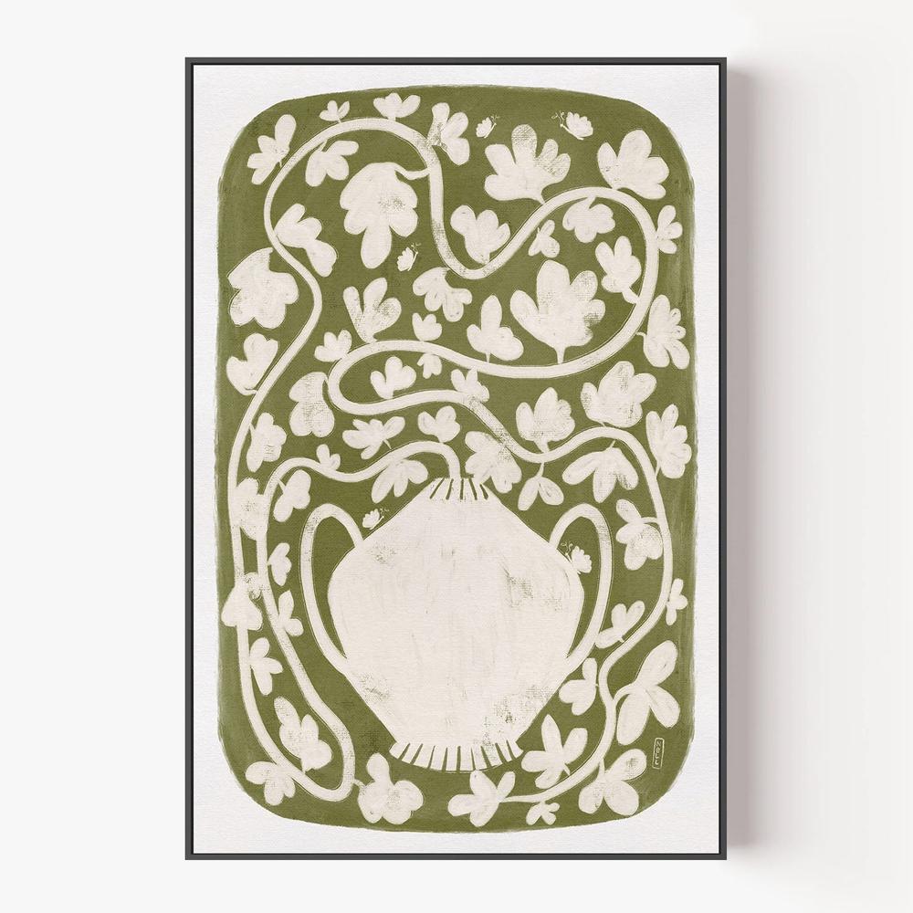 Winding Botanical Vase-by-Dirkie Nell-wall-art-print-canvas-poster-framed-Gioia
