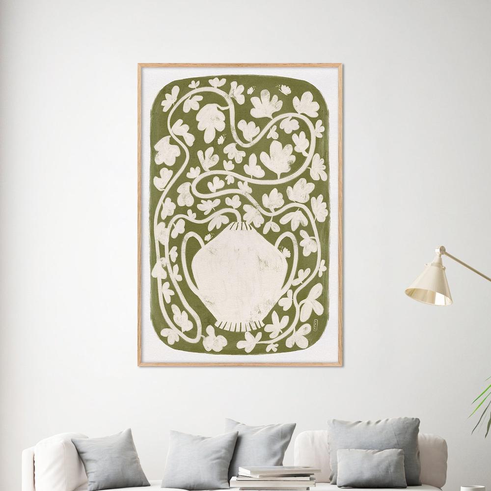 Winding Botanical Vase-by-Dirkie Nell-wall-art-print-canvas-poster-framed-Gioia