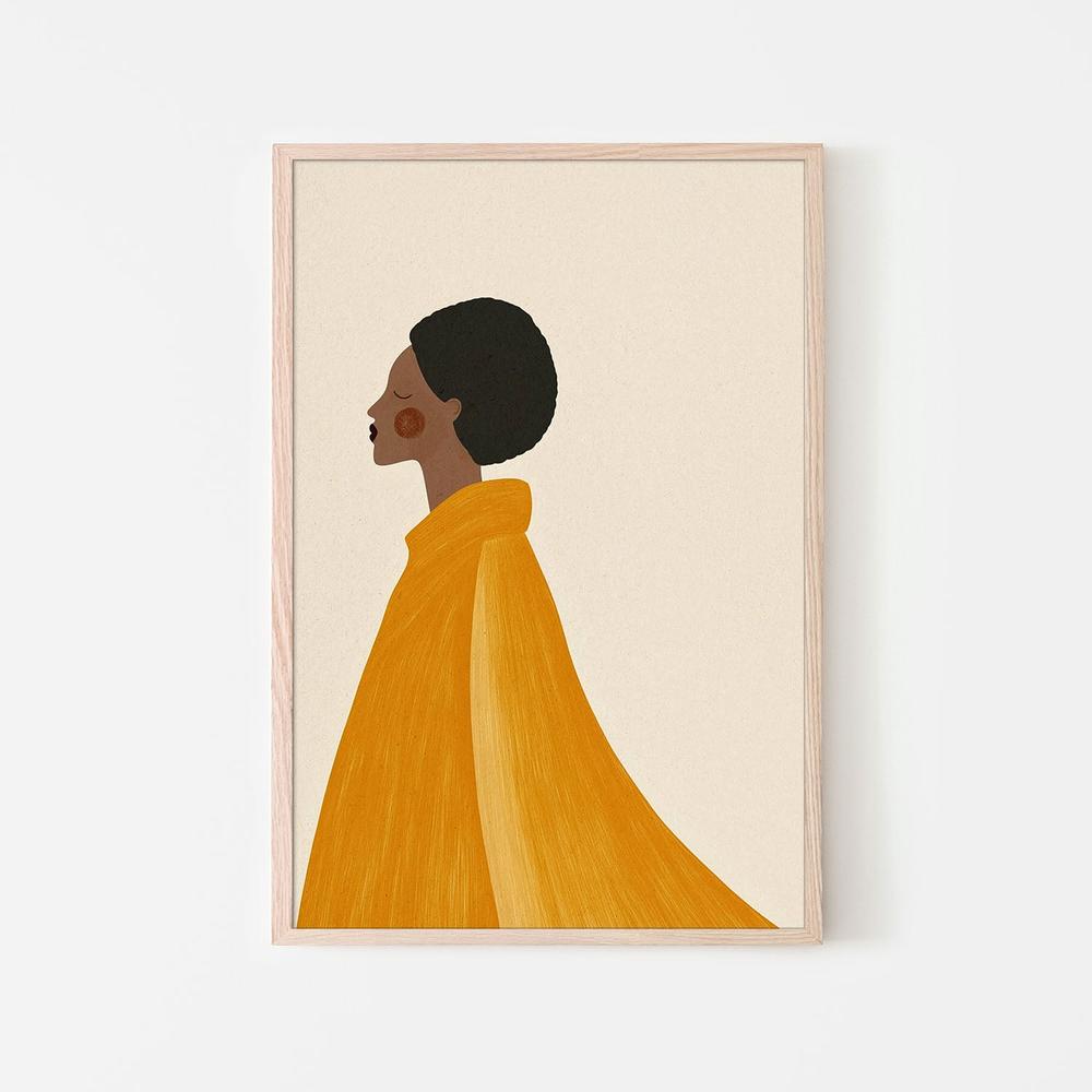 wall-art-print-canvas-poster-framed-Woman In Yellow Cape-6