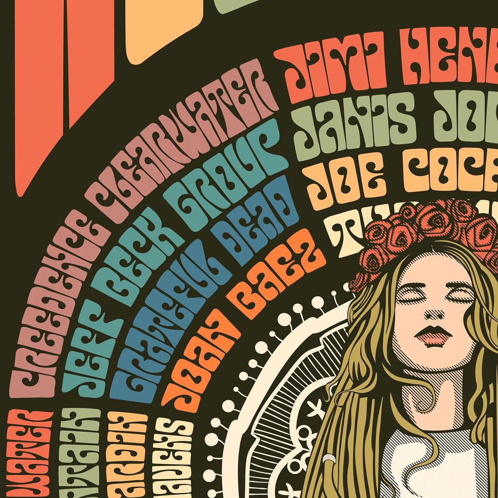 Woodstock Peace Festival-by-Retrodrome-wall-art-print-canvas-poster-framed-Gioia
