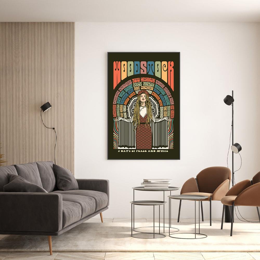 Woodstock Peace Festival-by-Retrodrome-wall-art-print-canvas-poster-framed-Gioia
