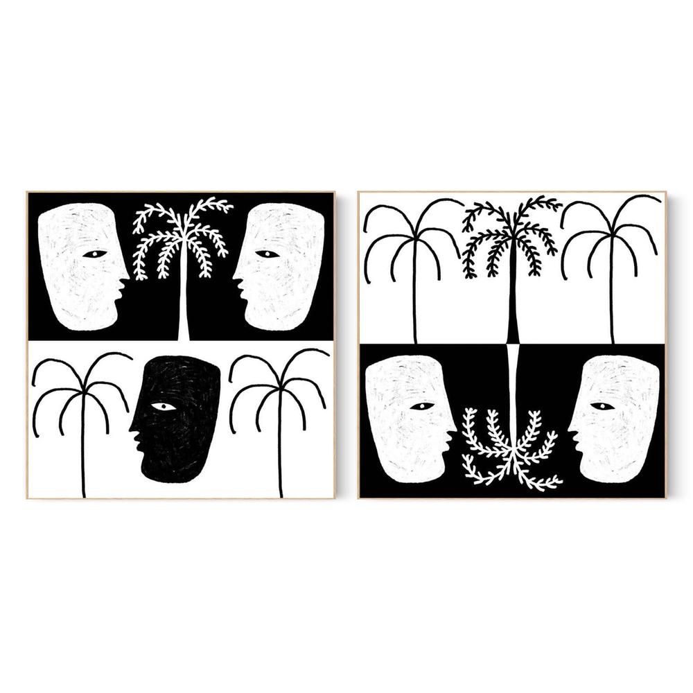 Yearning, Style A & B, Set Of 2-by-Shatha Al Dafai-wall-art-print-canvas-poster-framed-Gioia