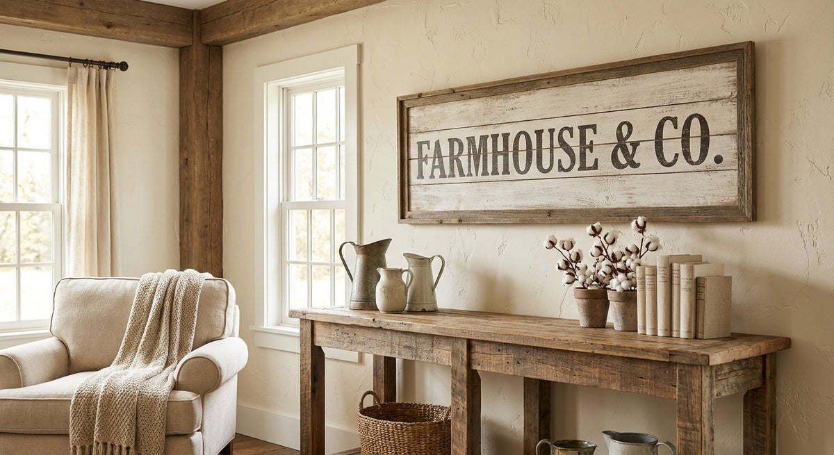 Farmhouse wall art for country interiors