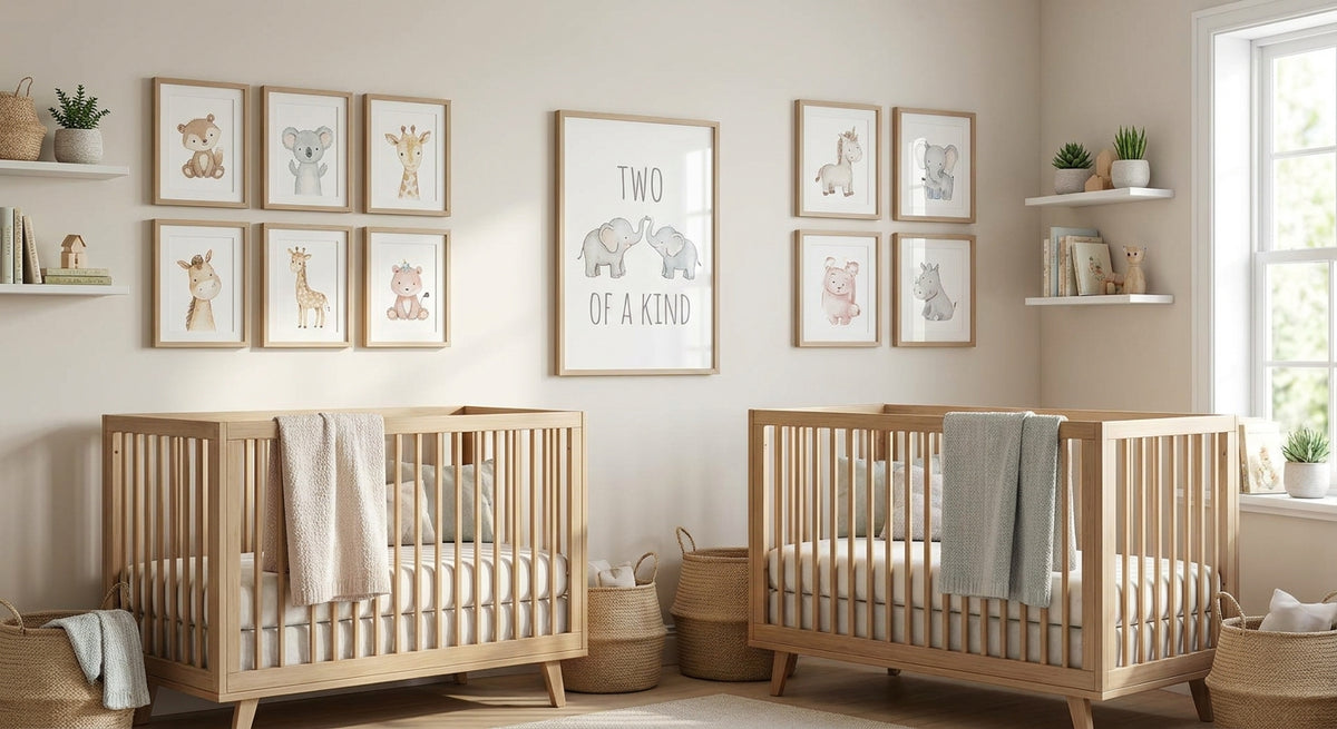 Nursery wall art for twin nurseries
