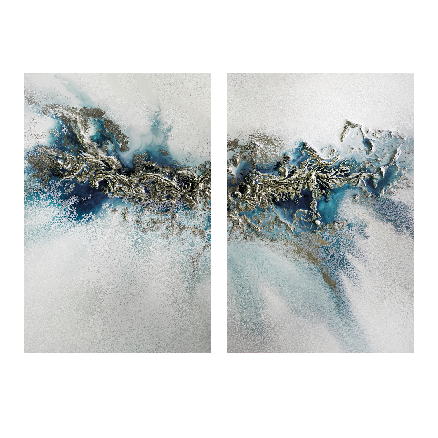 Gilded Weave, Style A & B, Set Of 2 , By Petra Meikle