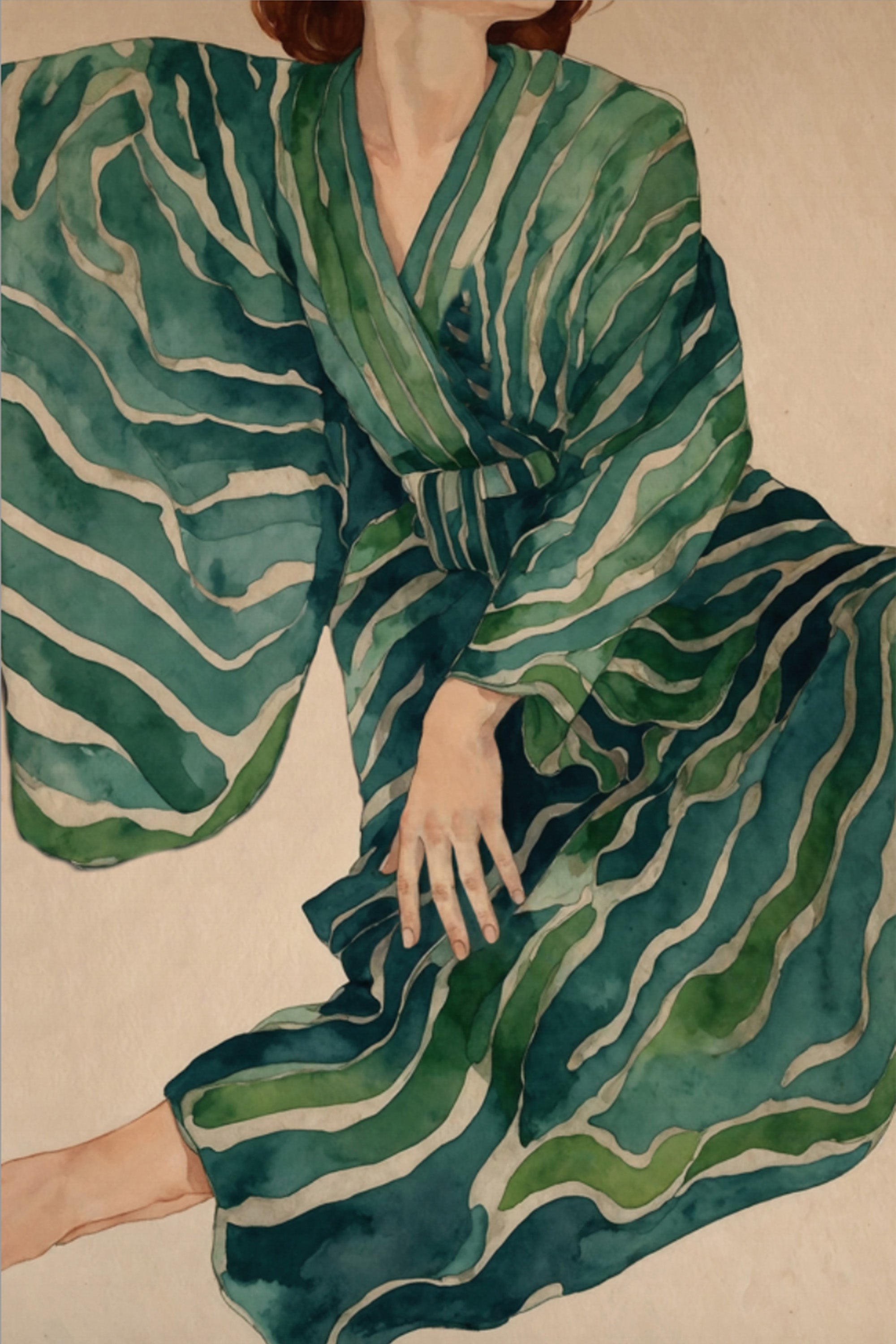 Green Kimono Flow