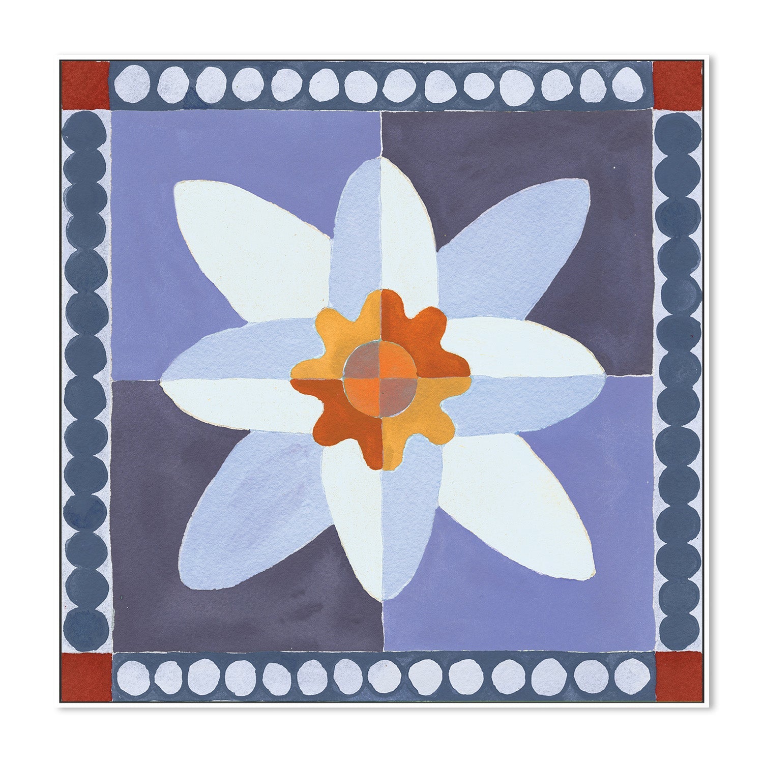 Daffodil Tile Blue