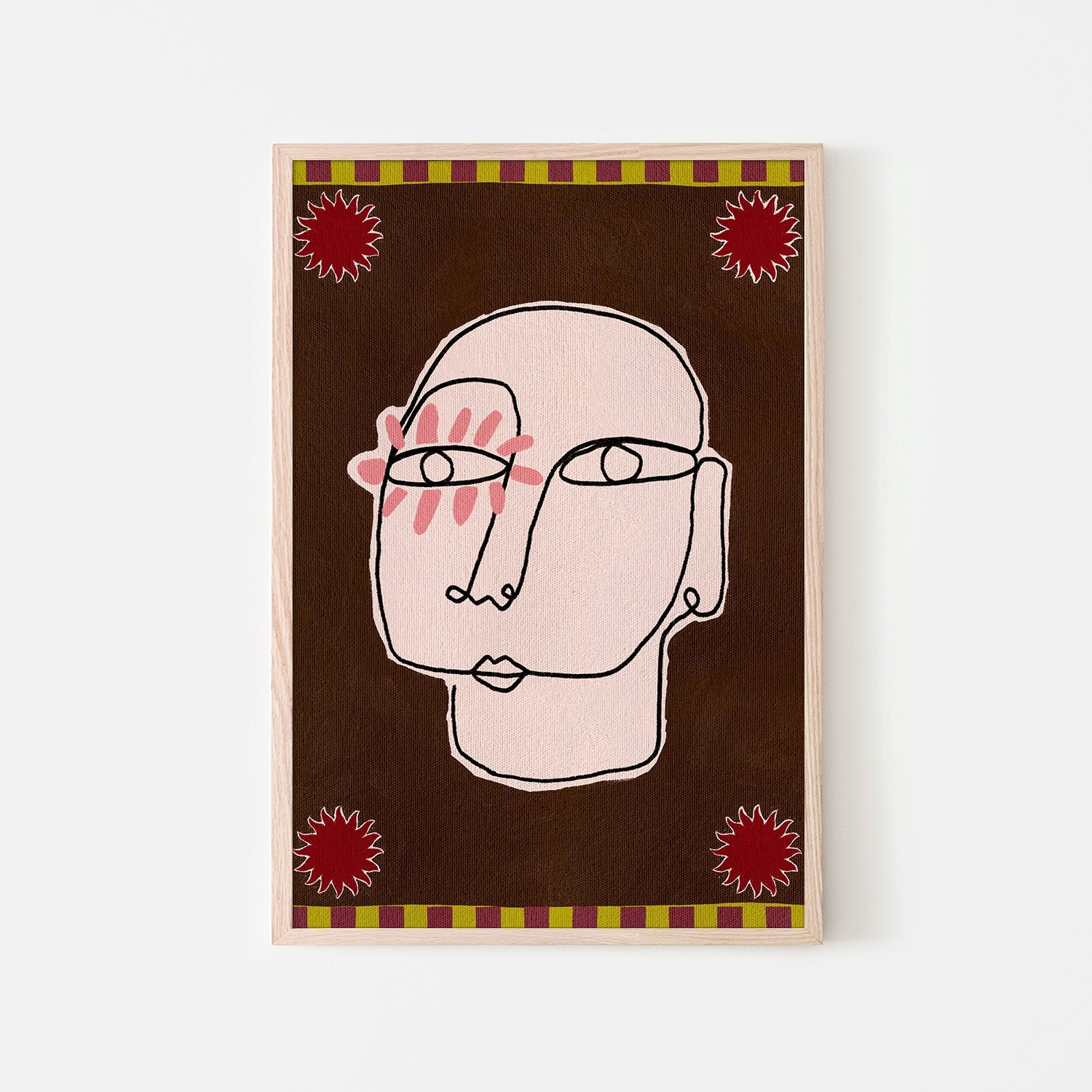 Minimalist Line Drawing Of A Face