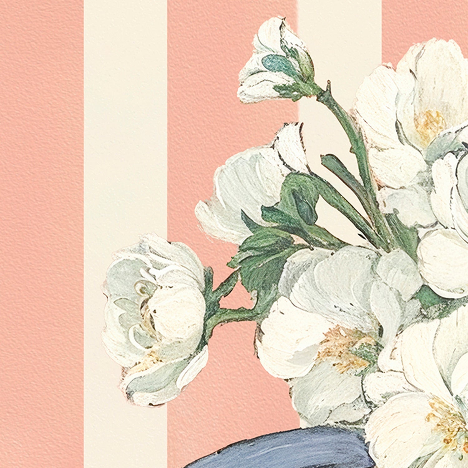 Striped Floral Bow