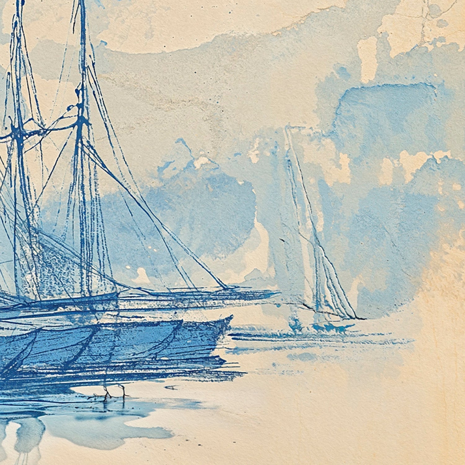 Blue Sailboats