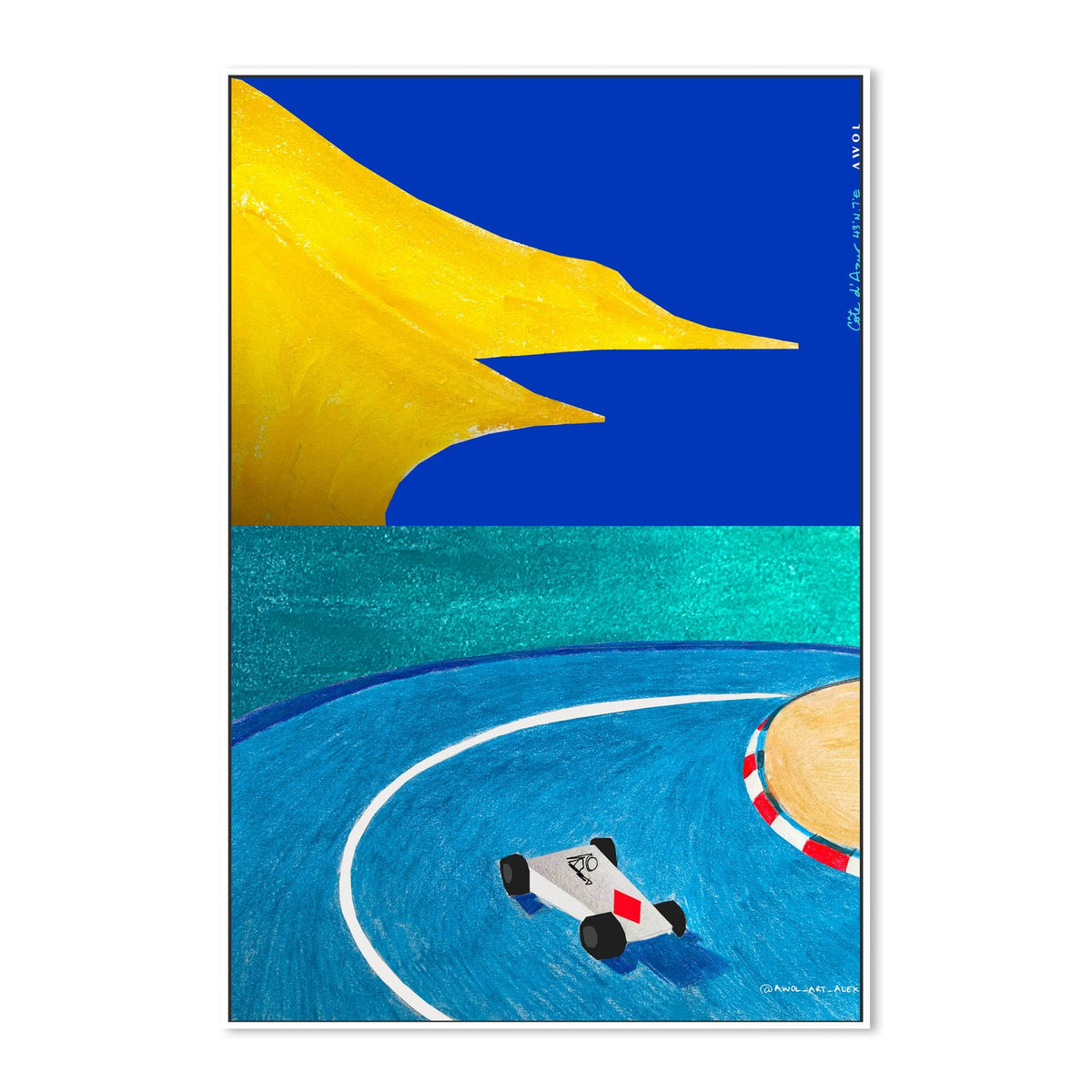 Race Car Abstract Shapes