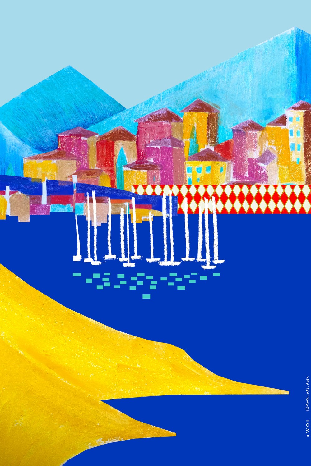 Colorful Coastal Town