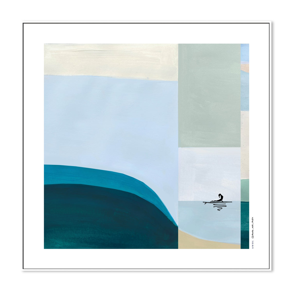 Serene Ocean Paddleboard