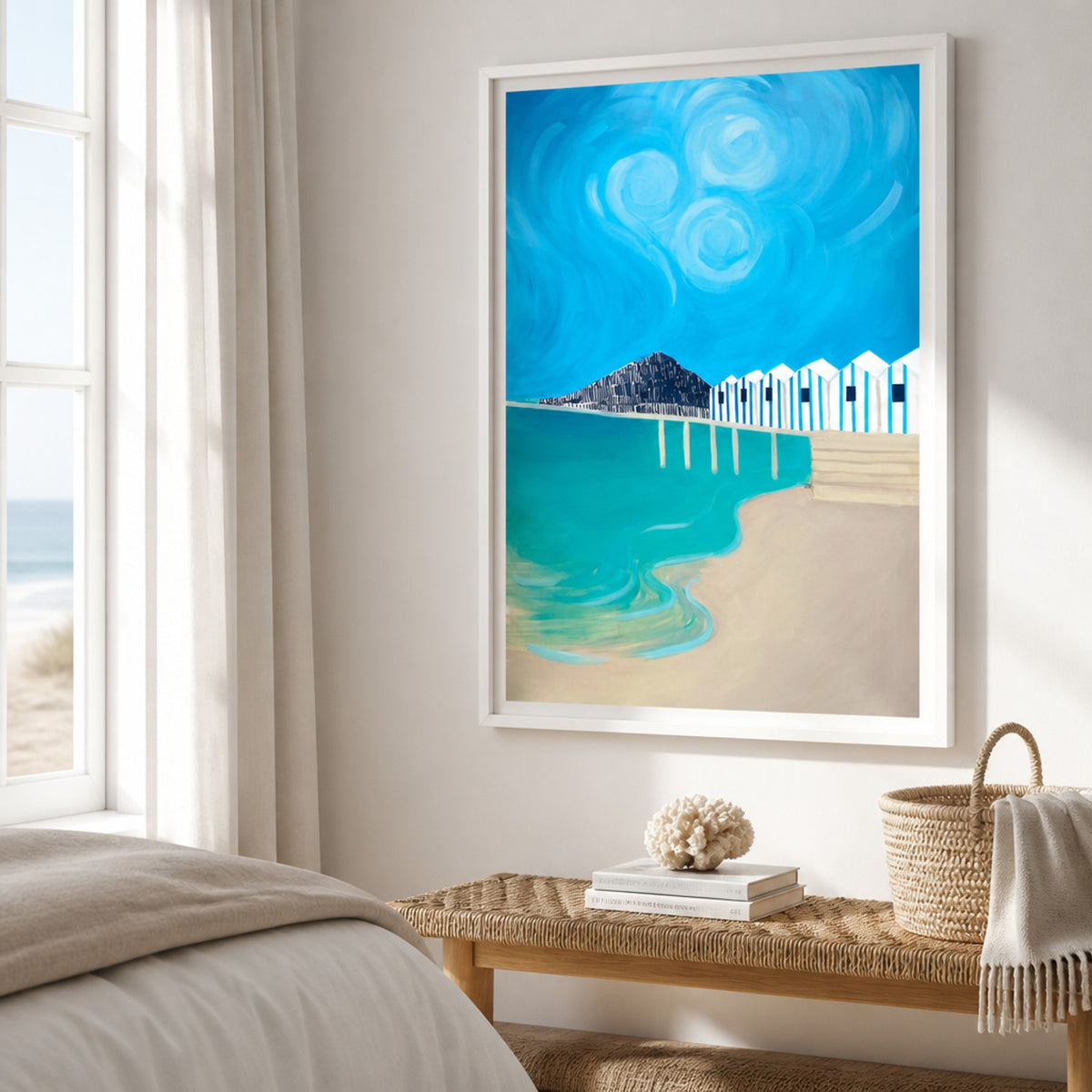 Vibrant Coastal Huts