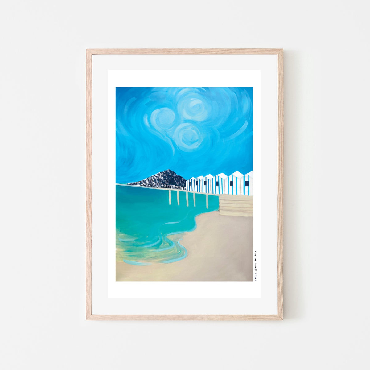 Vibrant Coastal Huts
