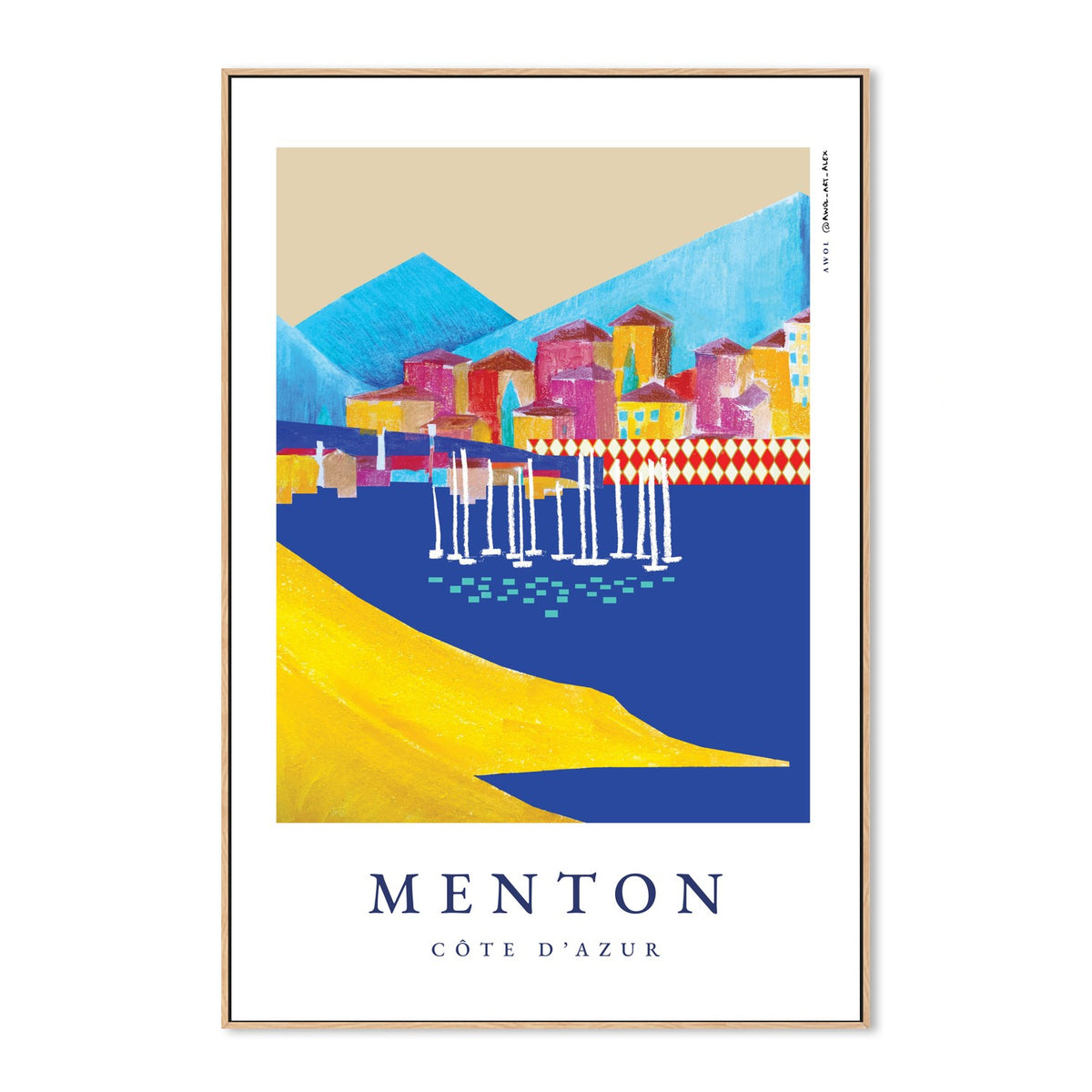 Vibrant Menton Harbor