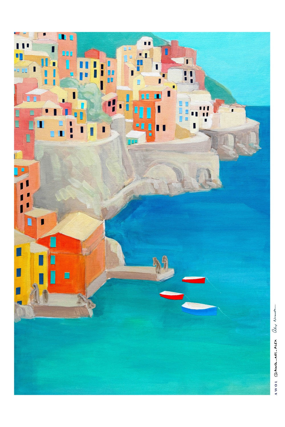 Colorful Coastal Village