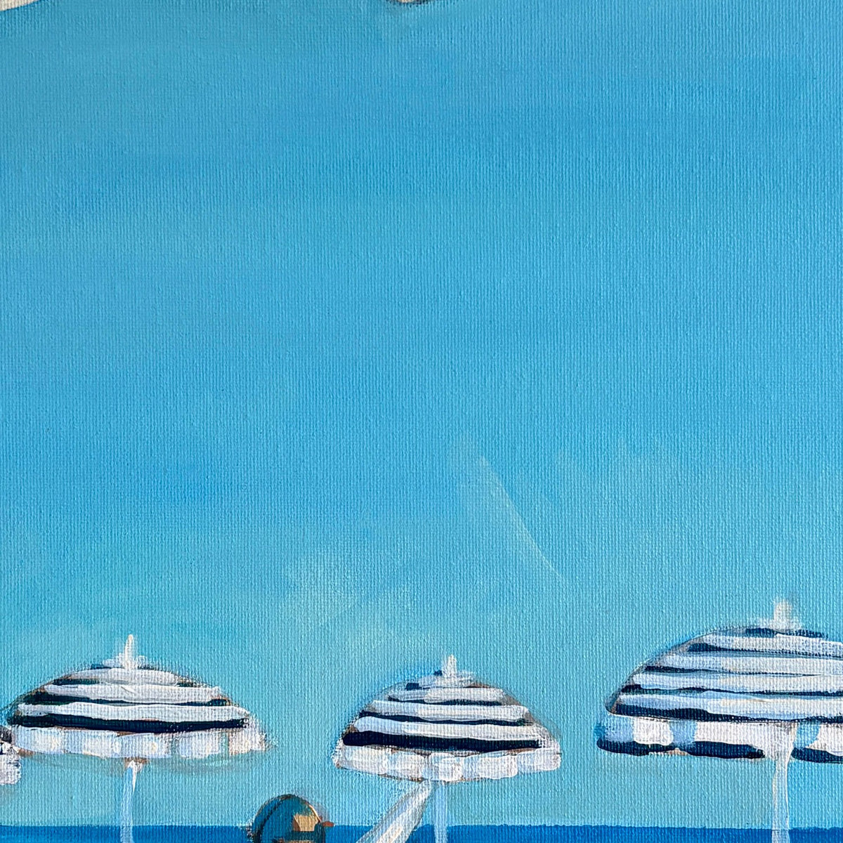 Blue Striped Beach Day