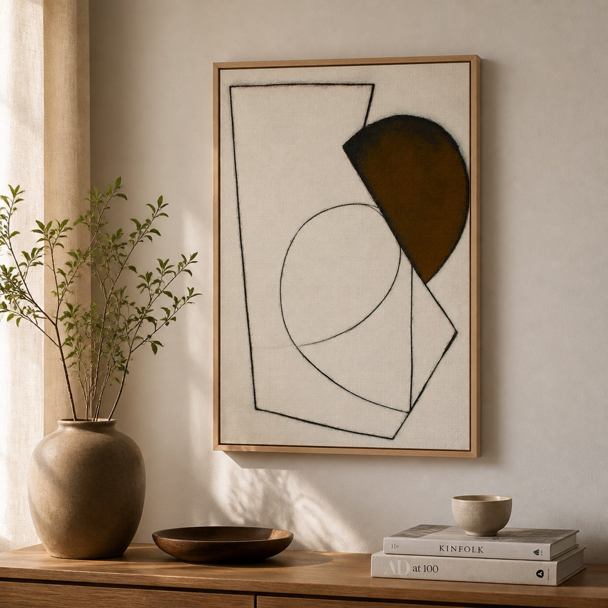 Brown Geometric Abstract