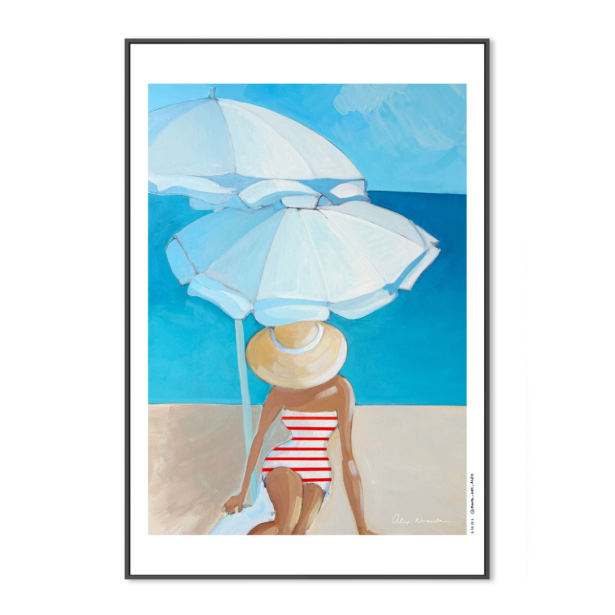 Striped Swimsuit Beach