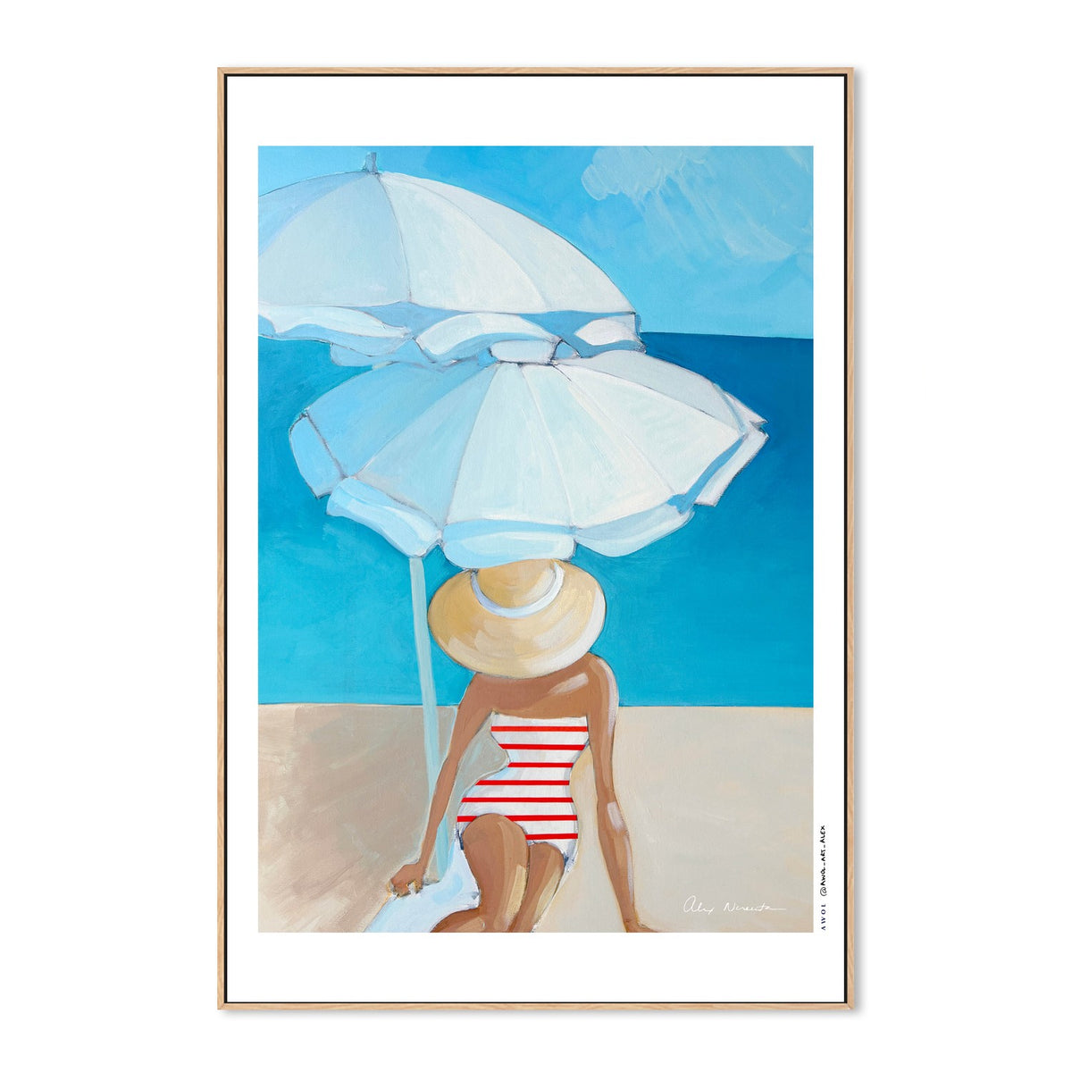 Striped Swimsuit Beach