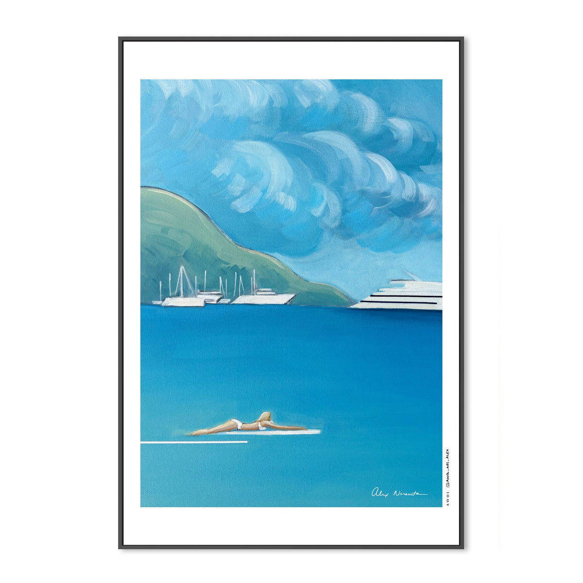 Floating On Blue Sea