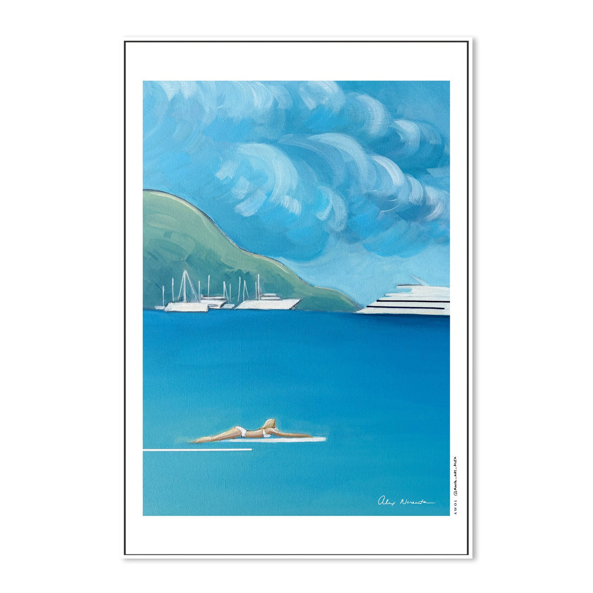 Floating On Blue Sea