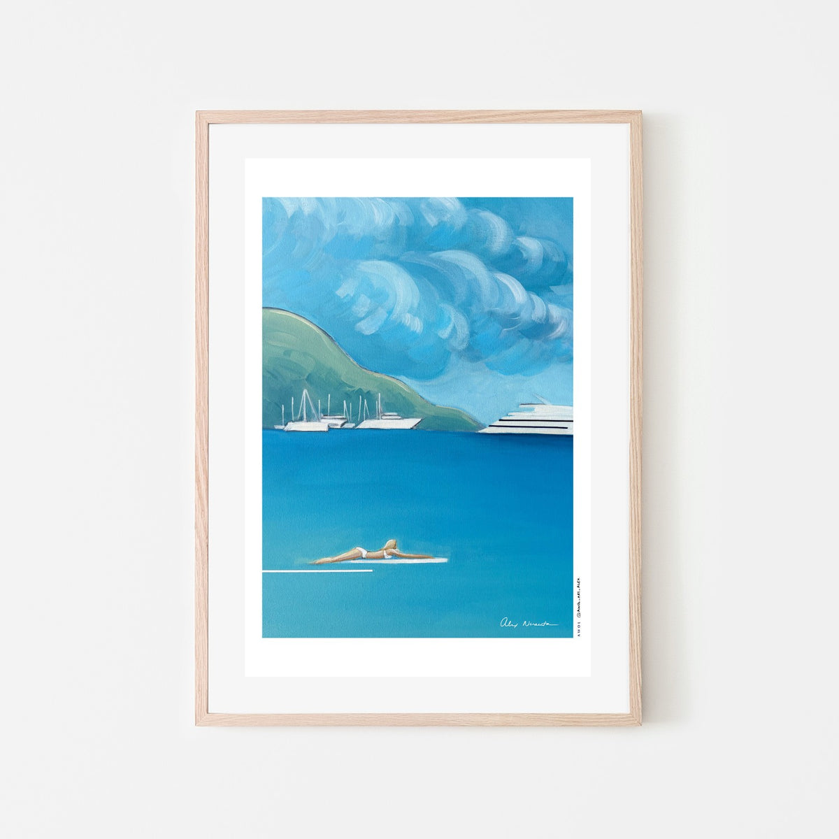 Floating On Blue Sea