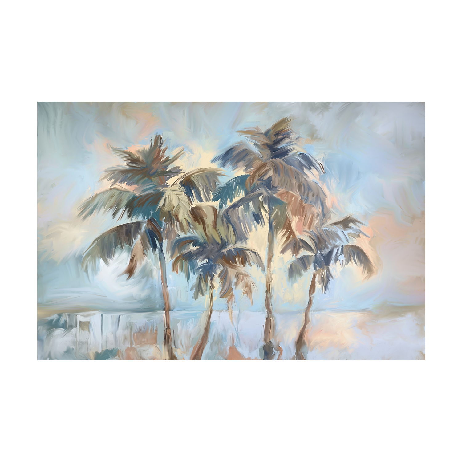 Swaying Palms Landscape , By Accent Art Studio
