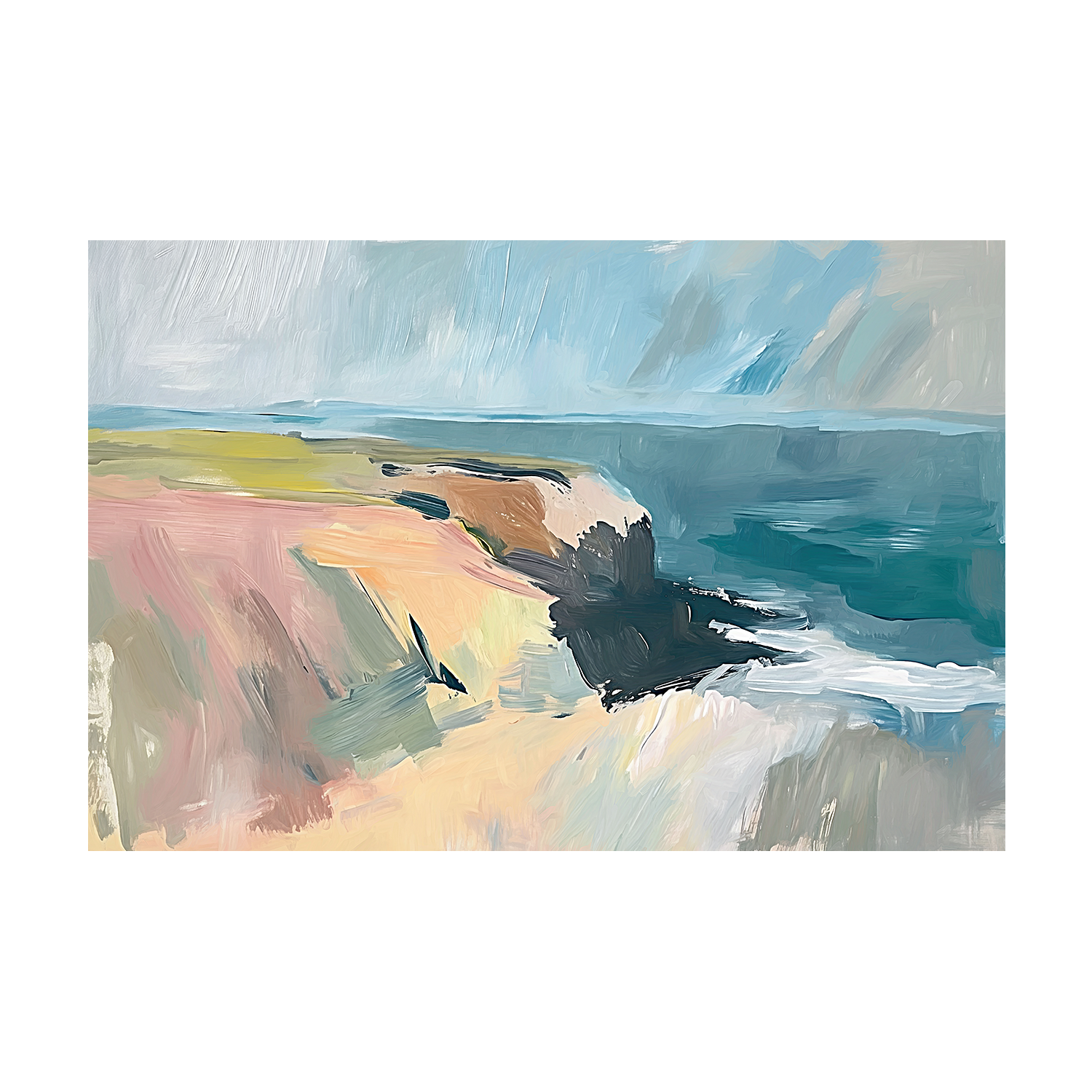 Rugged Coastline , Style B, By Accent Art Studio