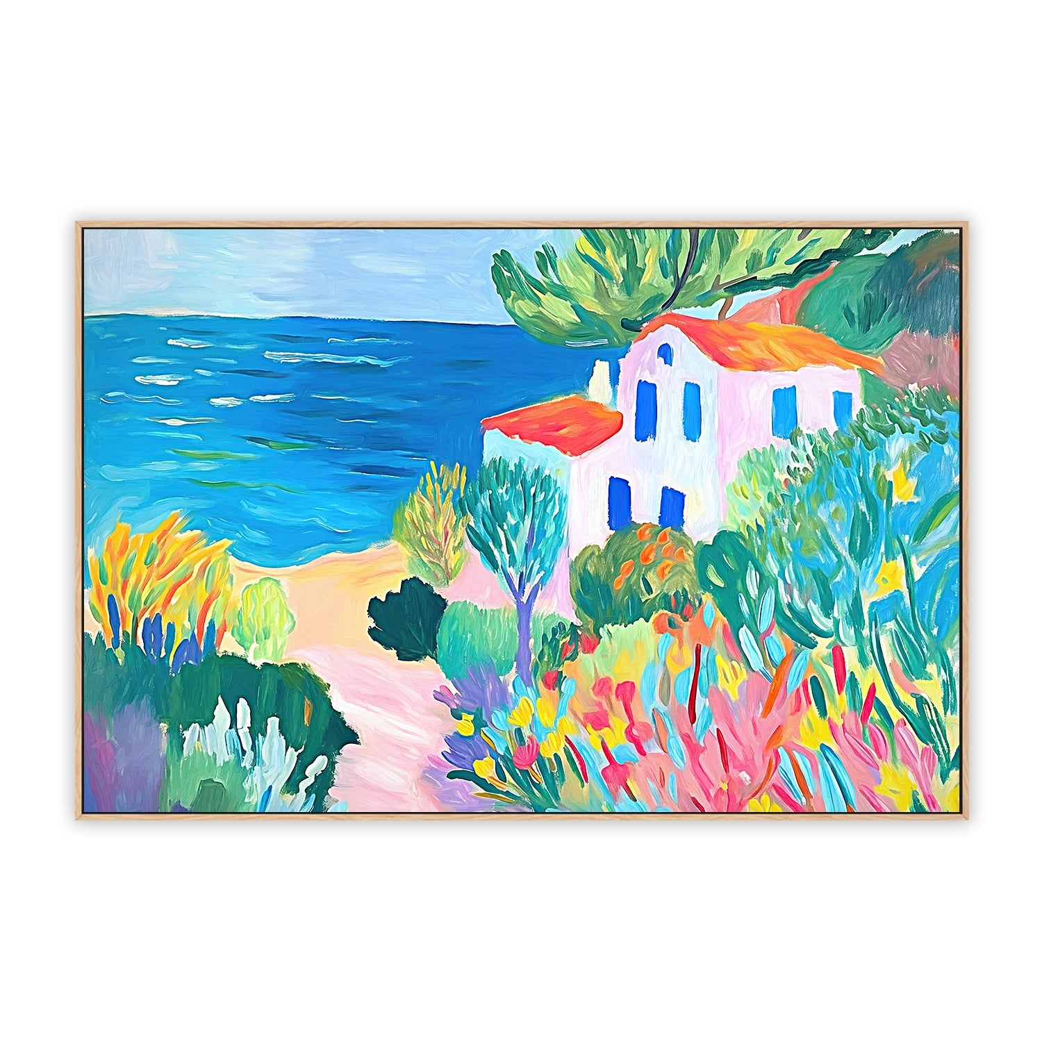 House On The Beach , Style A , By Accent Art Studio