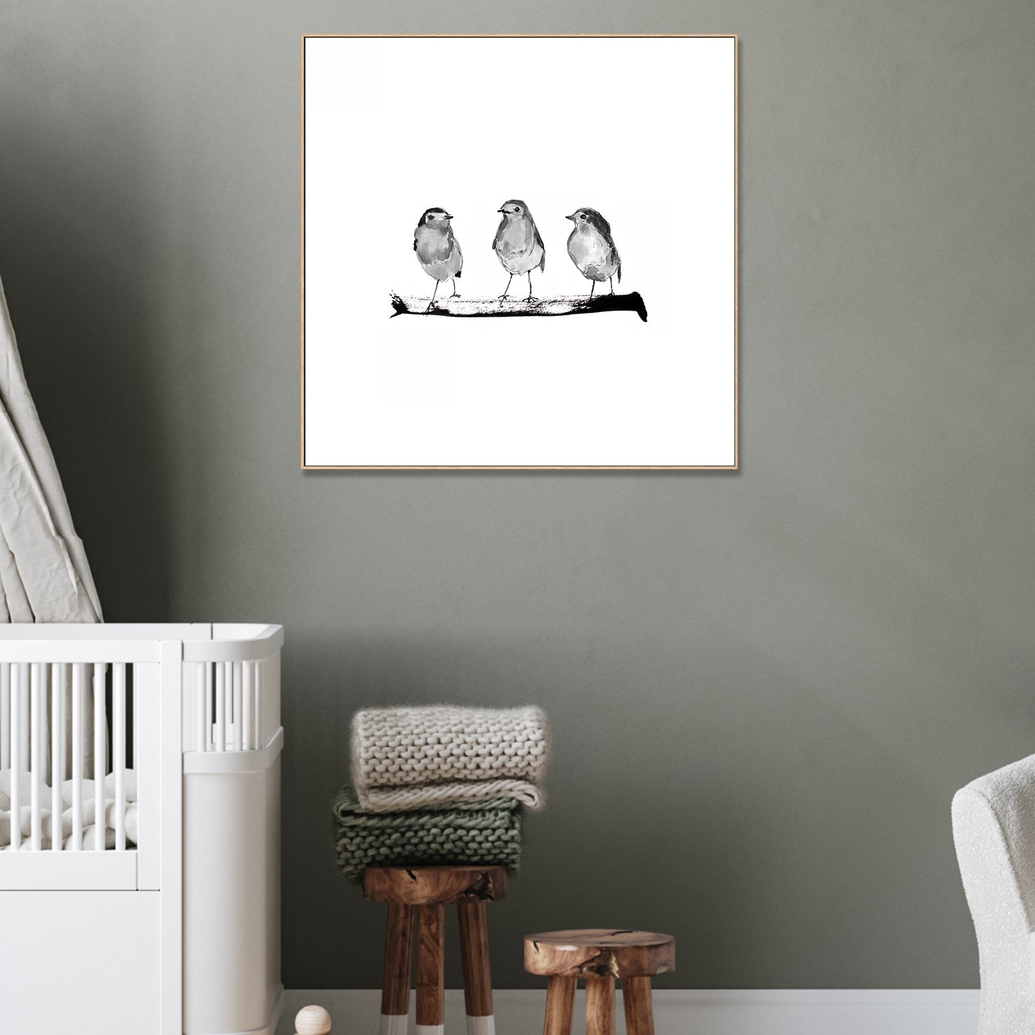 Three Robins On A Branch , By Danushka Abeygoda