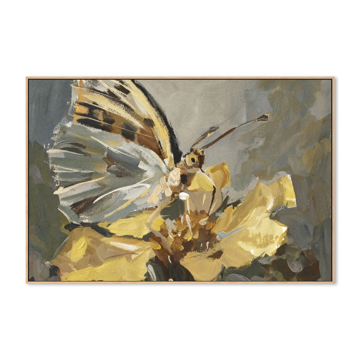 Butterfly on Golden Bloom