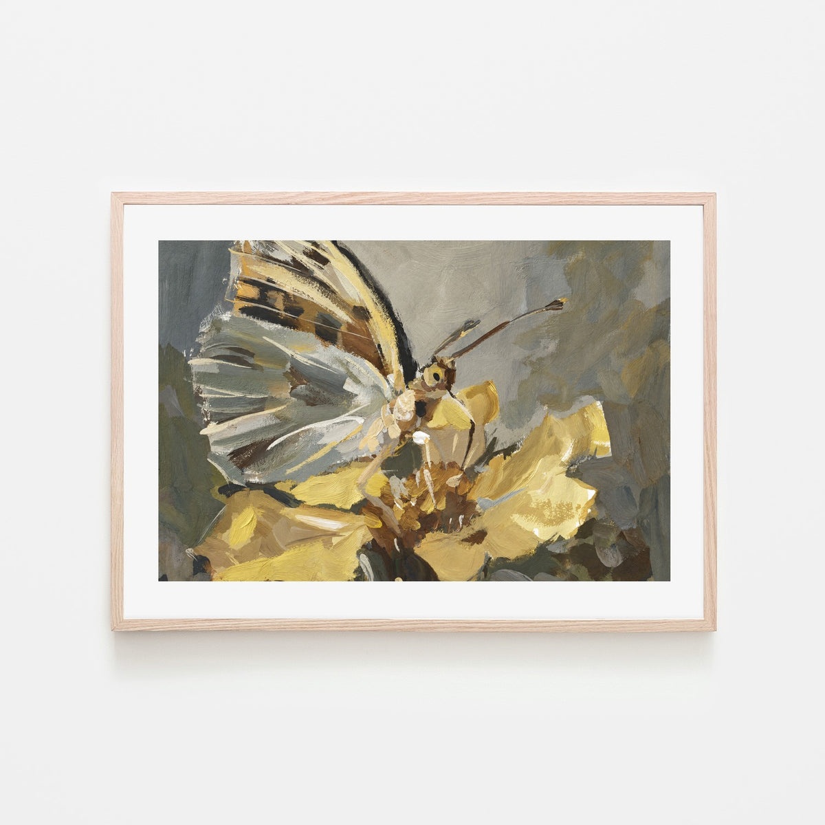 Butterfly on Golden Bloom